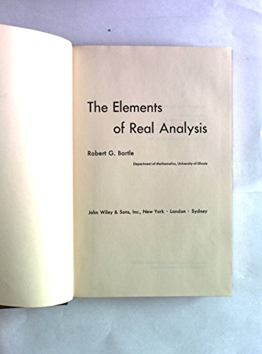 Beispielbild fr The Elements of Real Analysis zum Verkauf von ThriftBooks-Atlanta