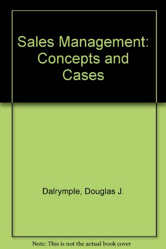 9780471055488: Sales Management: Concepts and Cases
