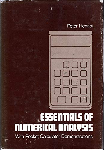 Beispielbild fr Essentials of numerical analysis, with pocket calculator demonstrations zum Verkauf von HPB-Red