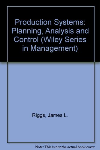 9780471059462: Production Systems: Planning, Analysis and Control