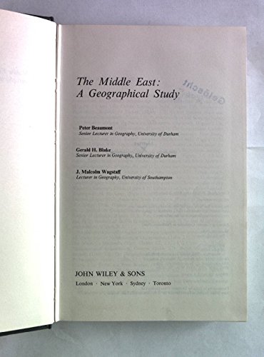 Stock image for The Middle East: A Geographical Study for sale by Phatpocket Limited