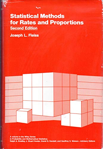 

Statistical Methods for Rates and Proportions (Wiley Series in Probability and Statistics)