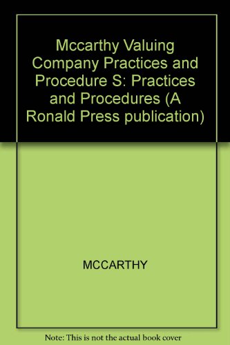 Stock image for Valuing a Company - Practices and Procedures for sale by Top Notch Books