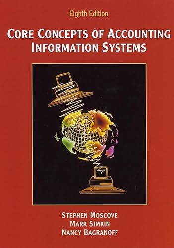 Stock image for Core Concepts of Accounting Information Systems for sale by Wonder Book