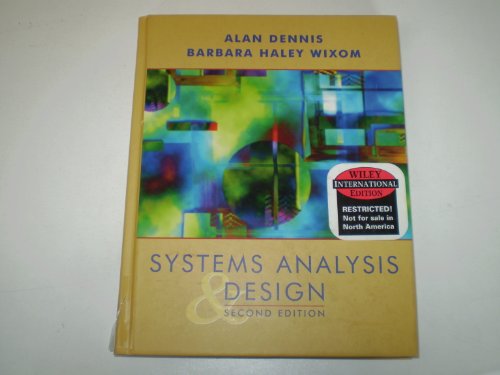 Beispielbild fr Systems Analysis and Design zum Verkauf von Better World Books