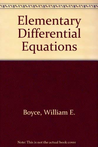 Imagen de archivo de Elementary Differential Equations a la venta por Better World Books