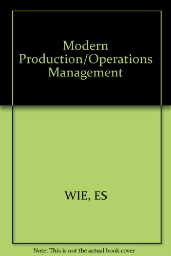 9780471079019: BUFFA MODERN PRODUCTION/OPERATIONS ∗MANAGEMENT∗ 6E D (SUPPLY S.AFRICA ONLY) OTHER ORDERS 7ED