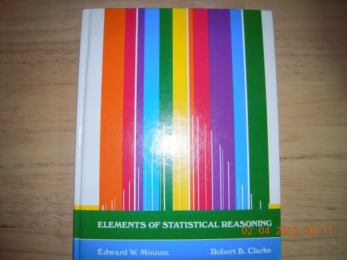 Beispielbild fr Elements of Statistical Reasoning zum Verkauf von Better World Books