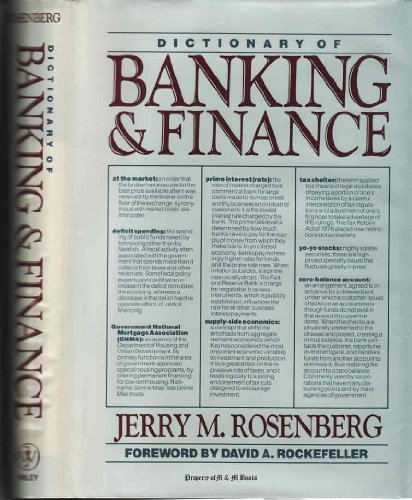 Dictionary of Banking and Finance.