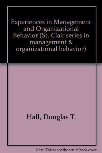 Stock image for Experiences in Management and Organizational Behavior for sale by Better World Books