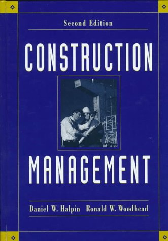 Imagen de archivo de Construction Management a la venta por Better World Books