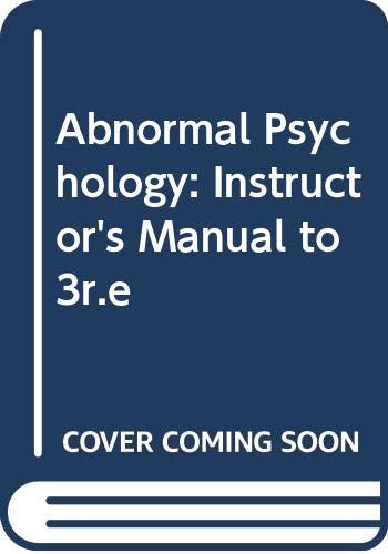 Abnormal Psychology (9780471084280) by Gerald C. Davison