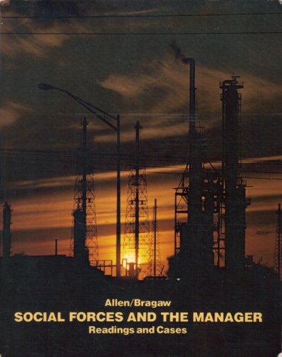 Beispielbild fr Social Forces and the Manager: Readings and Cases zum Verkauf von BookHolders