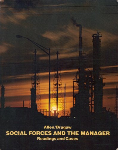 Imagen de archivo de Social Forces and the Manager: Readings and Cases a la venta por BookHolders