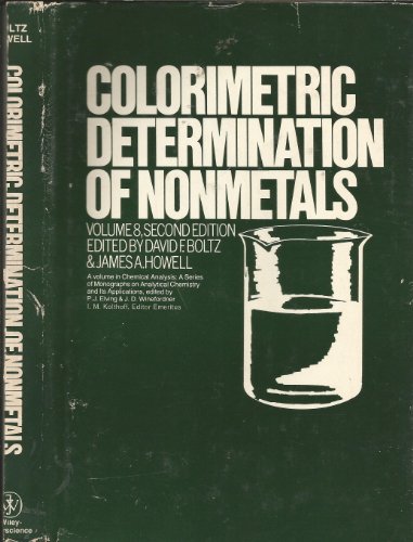 Stock image for Colorimetric Determination of Nonmetals for sale by Better World Books