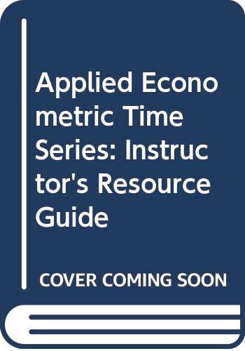 9780471087892: Instructor's Resource Guide (Applied Econometric Time Series)