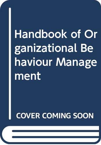 9780471091097: Handbook of Organizational Behaviour Management