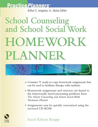 Beispielbild fr School Counseling and School Social Work Homework Planner zum Verkauf von Ergodebooks
