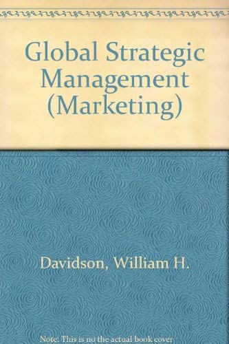 Stock image for Global Strategic Management for sale by Better World Books
