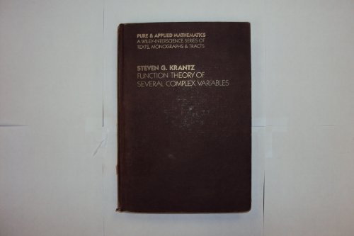9780471093244: Krantz ∗function Theory∗ Of Several Complex Variab Les (Pure & Applied Mathematics S.)