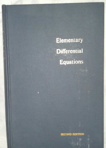 Imagen de archivo de Elementary Differential Equations a la venta por Better World Books