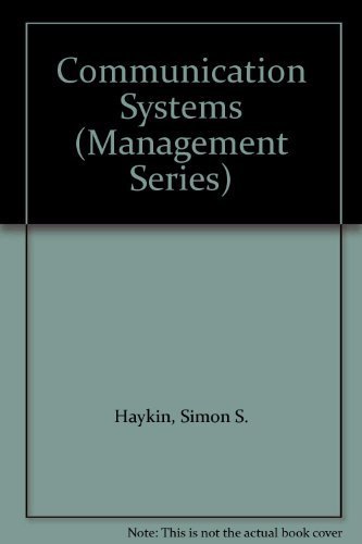 Beispielbild fr Communication Systems (Management Series) zum Verkauf von Wonder Book