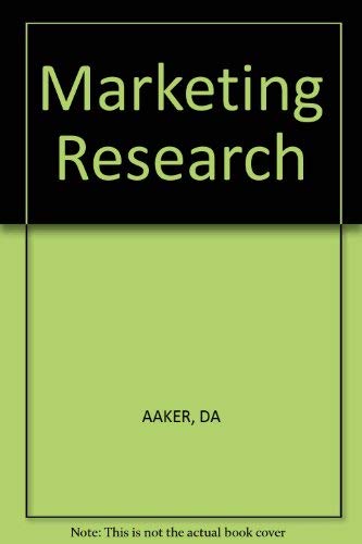 Stock image for Marketing Research for sale by Top Notch Books