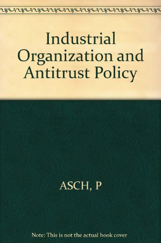 Stock image for Industrial Organization and Antitrust Policy for sale by Solr Books