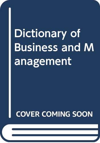 Stock image for Dictionary of Business & Management for sale by Irish Booksellers