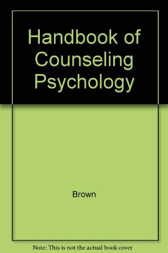 Beispielbild fr Handbook of Counseling Psychology zum Verkauf von HPB-Red