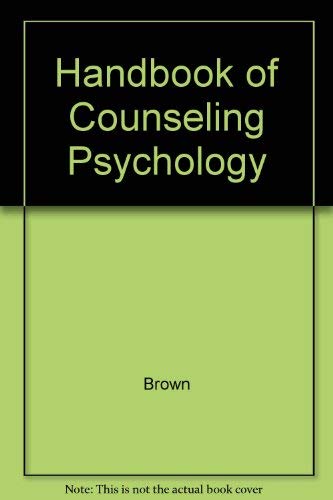 Stock image for Handbook of Counseling Psychology for sale by HPB-Red