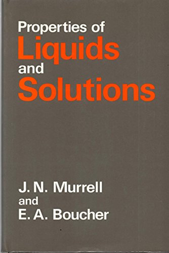 Imagen de archivo de Properties of Liquids and Solutions a la venta por Persephone's Books
