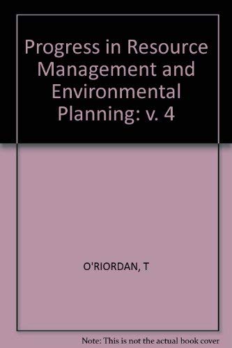 Progress in Resource Management and Environmental Planning, Volume 4