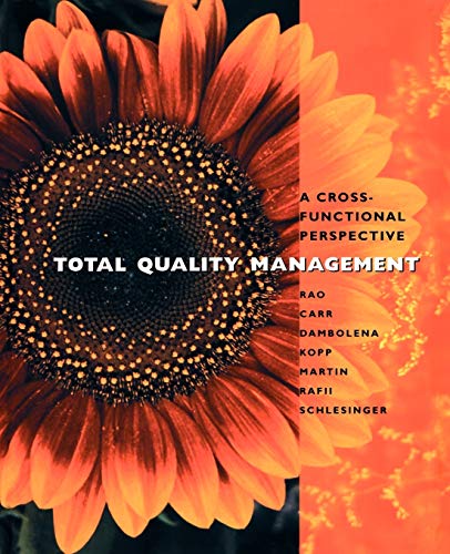 Stock image for Total Quality Management: A Cross Functional Perspective for sale by Irish Booksellers