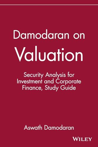 Imagen de archivo de Damodaran on Valuation, Study Guide : Security Analysis for Investment and Corporate Finance a la venta por Better World Books