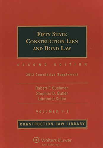 Stock image for Fifty State Construction Lien and Bond Law, Vol. 3 (Construction Law Library) for sale by BOOKWEST