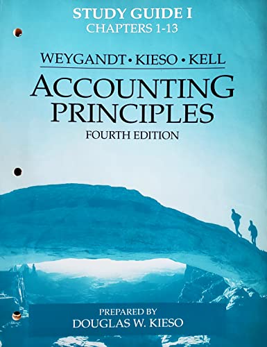 Imagen de archivo de Accounting Principles, Study Guide Volume 1 a la venta por Mr. Bookman