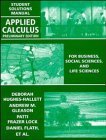 9780471111177: Applied Calculus, Student Solutions Manual: For Business, Social Sciences and Life Sciences, Preliminary Edition