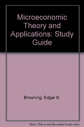 9780471111603: Microeconomics: Theory and Applications