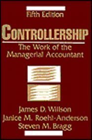 Beispielbild fr Controllership : The Work of the Managerial Accountant zum Verkauf von Better World Books