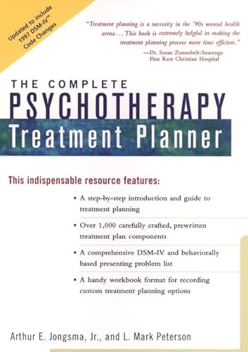 9780471117384: The Complete Psychotherapy Treatment Planner: An Options Handbook (Wiley Series in Clinical Psychology)