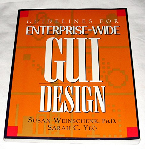 Stock image for Guidelines for Enterprise-wide GUI Design for sale by WorldofBooks
