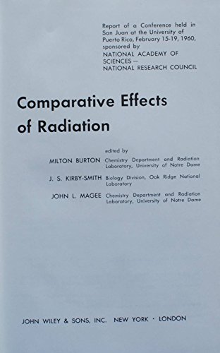 Beispielbild fr Comparative Effects of Radiation. zum Verkauf von Ammareal