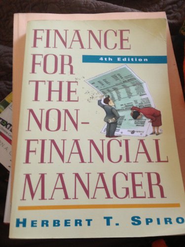 Imagen de archivo de Finance for the Nonfinancial Manager a la venta por ThriftBooks-Dallas