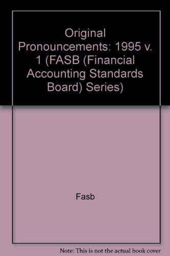 Stock image for Original Pronouncements: 1995-96 : Accounting Standards As of June 1, 1995 : Fasb Statements of Standards for sale by HPB-Red