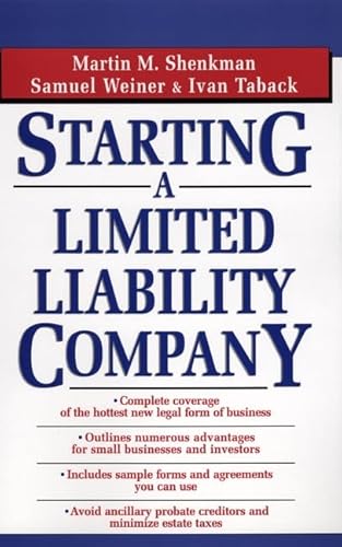 Stock image for Starting a Limited Liability Company for sale by Better World Books