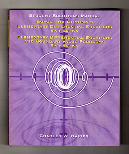 9780471135821: Solutions Manual (Elementary Differential Equations and Boundary Value Problems)