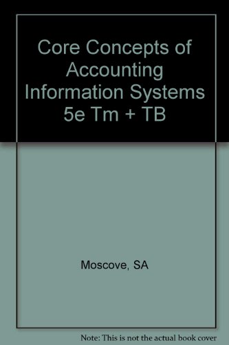 9780471136637: Core Concepts of Accounting Information Systems 5e Tm + TB