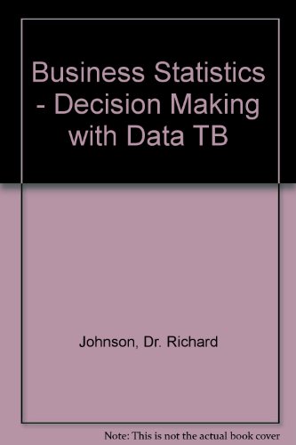 Stock image for Test Bank to Accompany Business Statistics: Decision Making with Data for sale by Ria Christie Collections