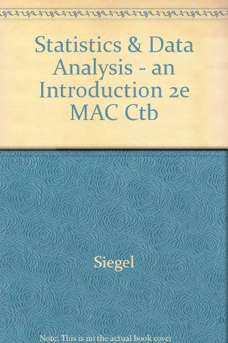 Stock image for Computerized Test Bank to accompany Statistics and Data Analysis: An Introduction 2e Mac Version for sale by Dailey Ranch Books